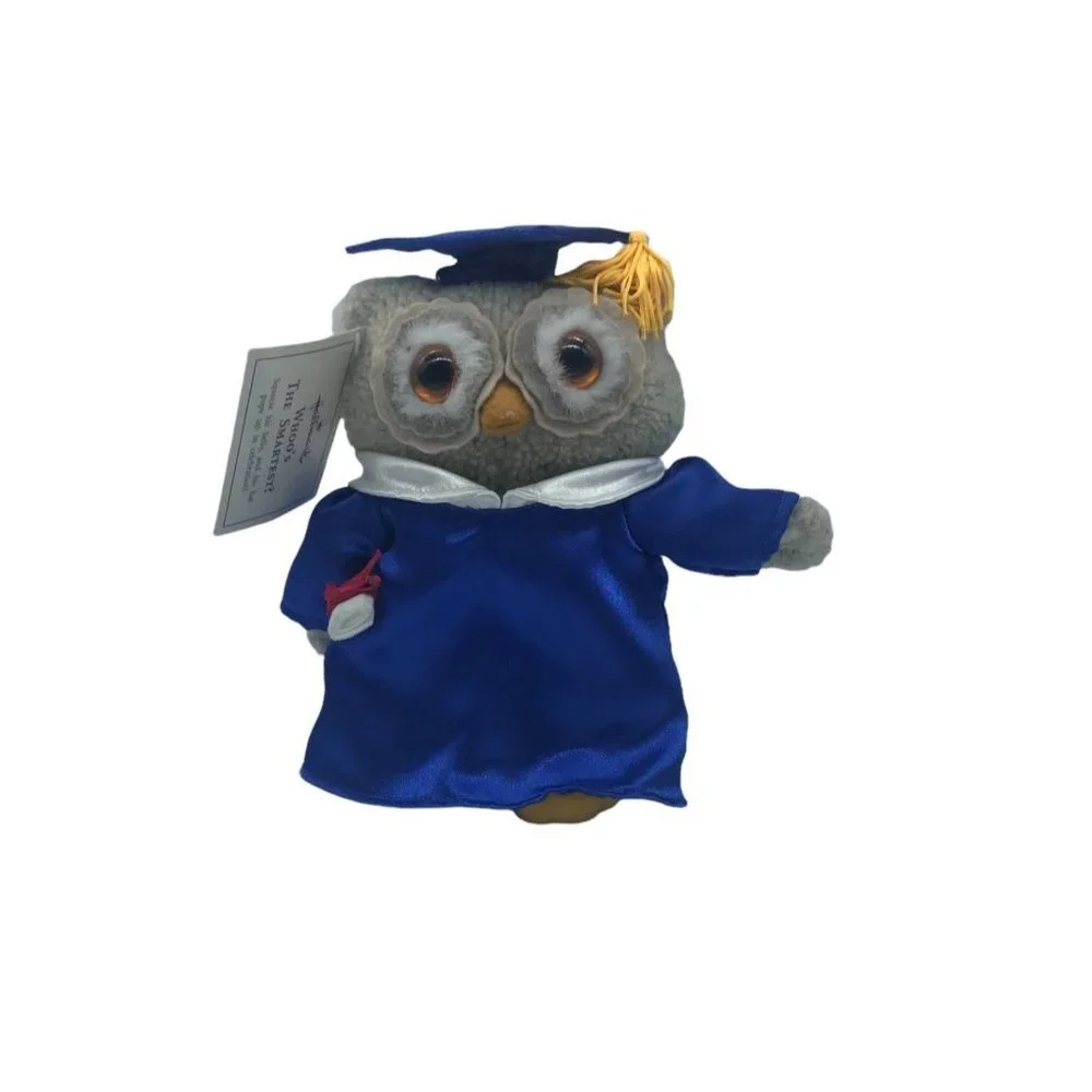 Hallmark Owl Plush Whoo's The Smartest Hat Pops Up Graduation Gift With TAGS 9